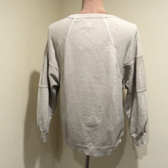 Madewell MWL Oversized Raglan Sweatshirt Size Small Beige - Picture 4 of 10